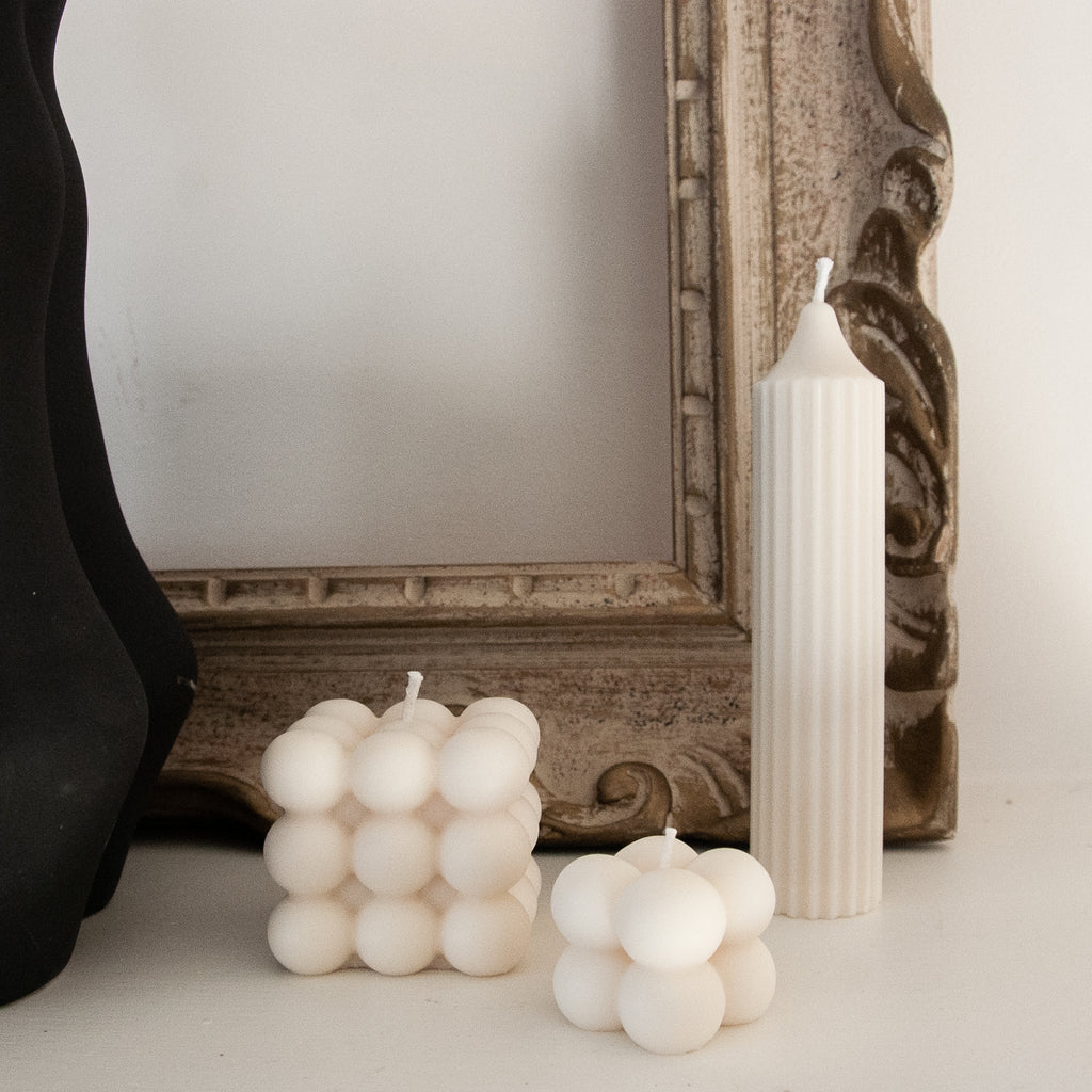Oui - Ivory Pillar Candle Set-2 pack