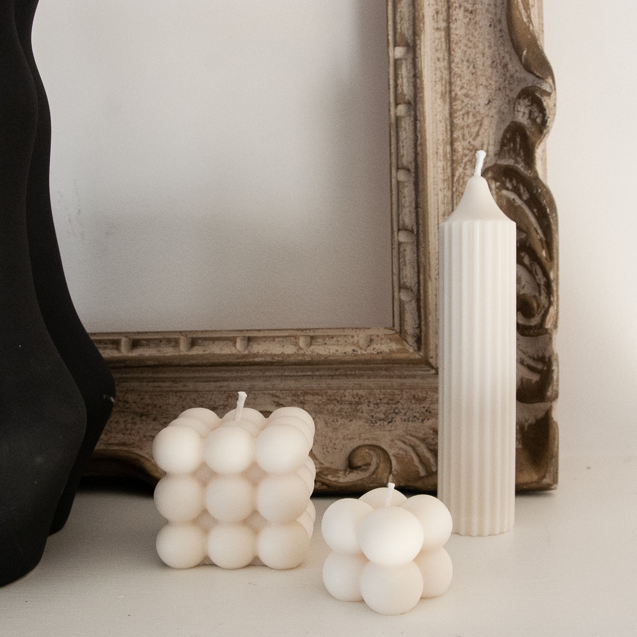 Oui - Ivory Pillar Candle Set-2 pack