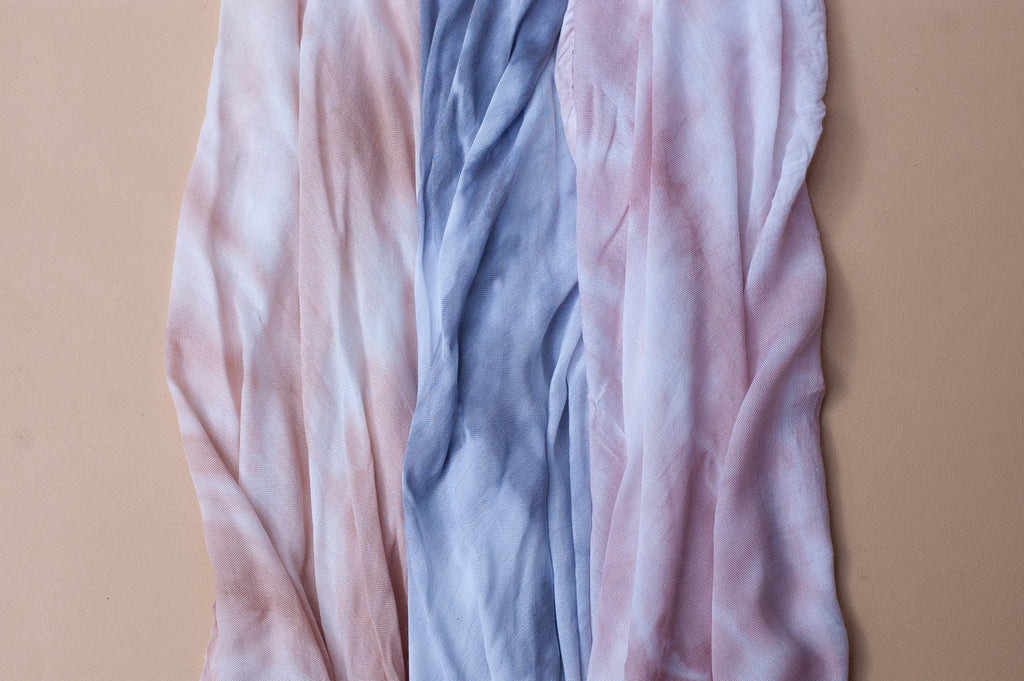 L + L the Label - Blush Bamboo Tie Dye Cotton Swaddle