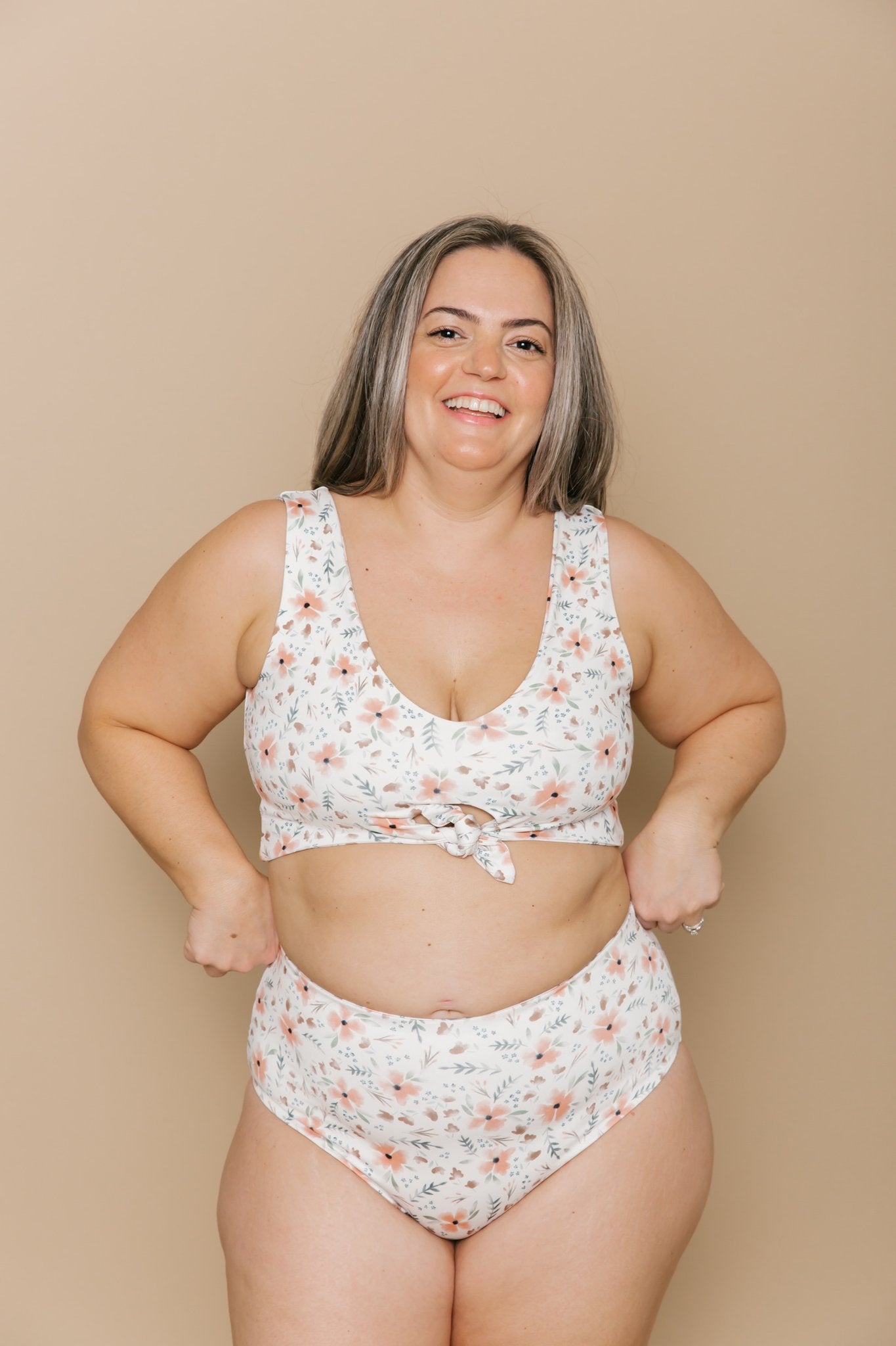 Two Piece Floral Bathing Suit