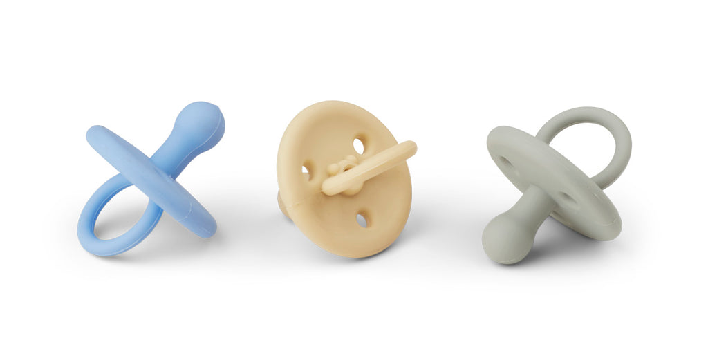 liewood - Paula Pacifier 3 Pack-Sky Blue Mix