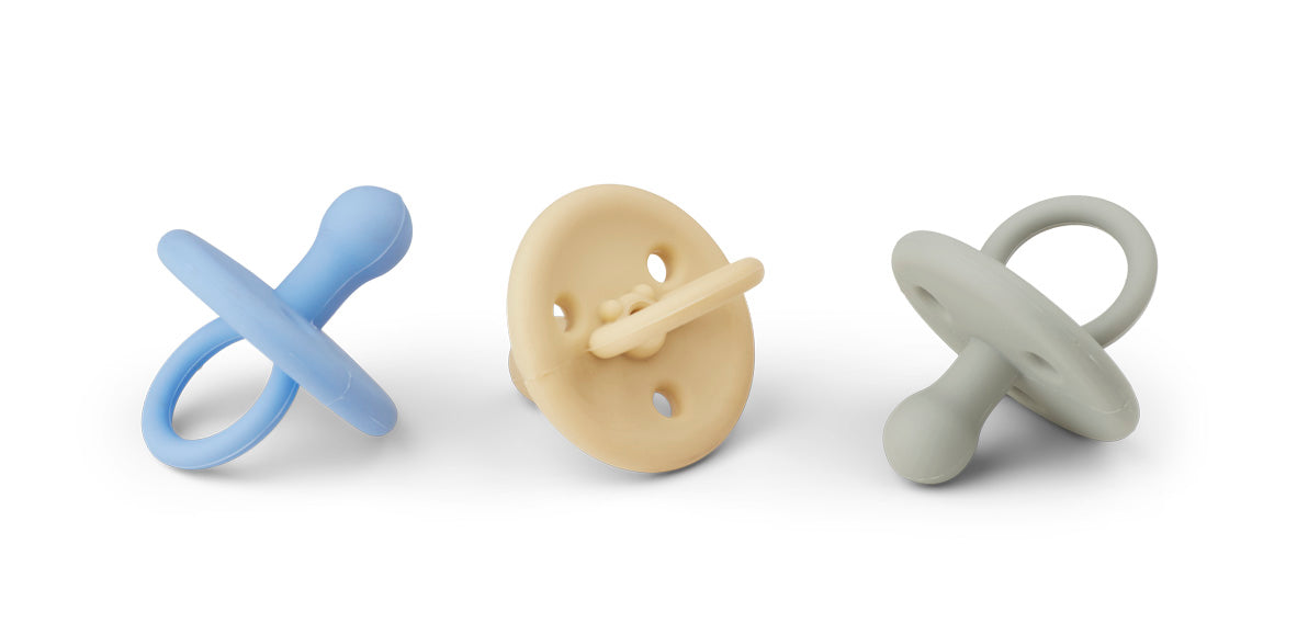 liewood - Paula Pacifier 3 Pack-Sky Blue Mix