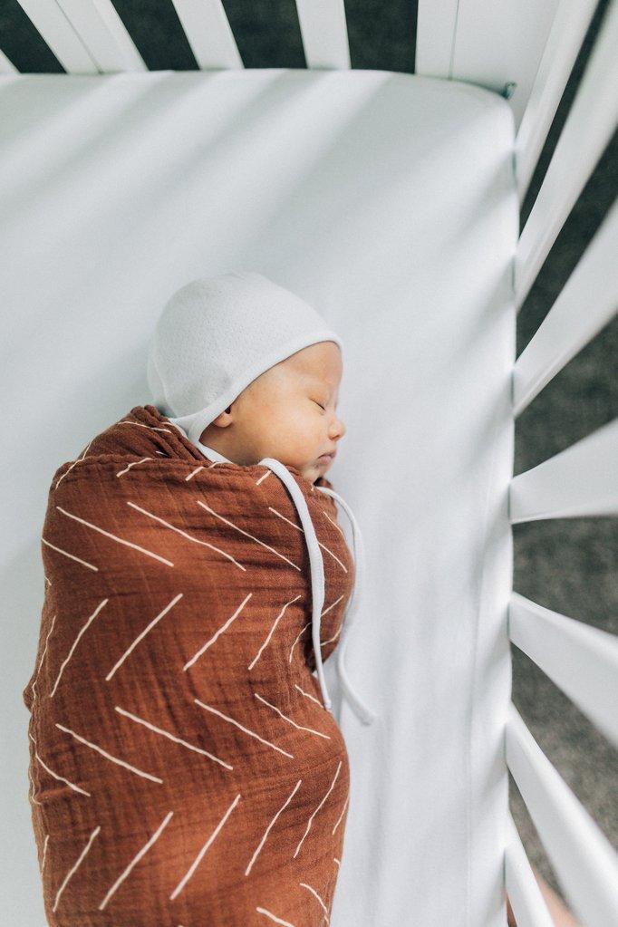 mebie baby - Rust Muslin Swaddle