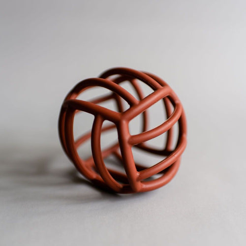 when we wear young - Baby Teether Ball-Rust