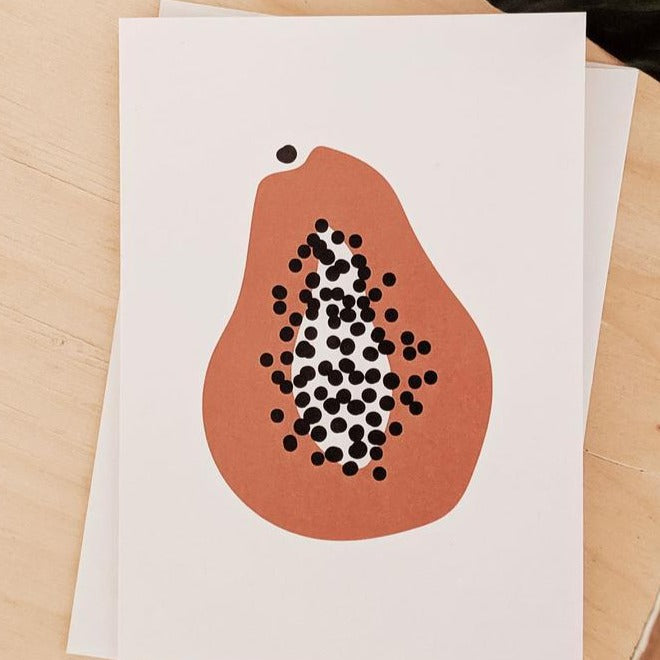 Papaya Greeting Card