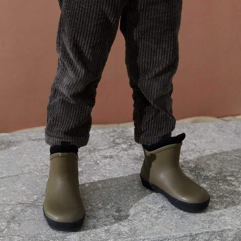 Ruby Hybrid Warm Rain Boots Khaki Mouton Royal