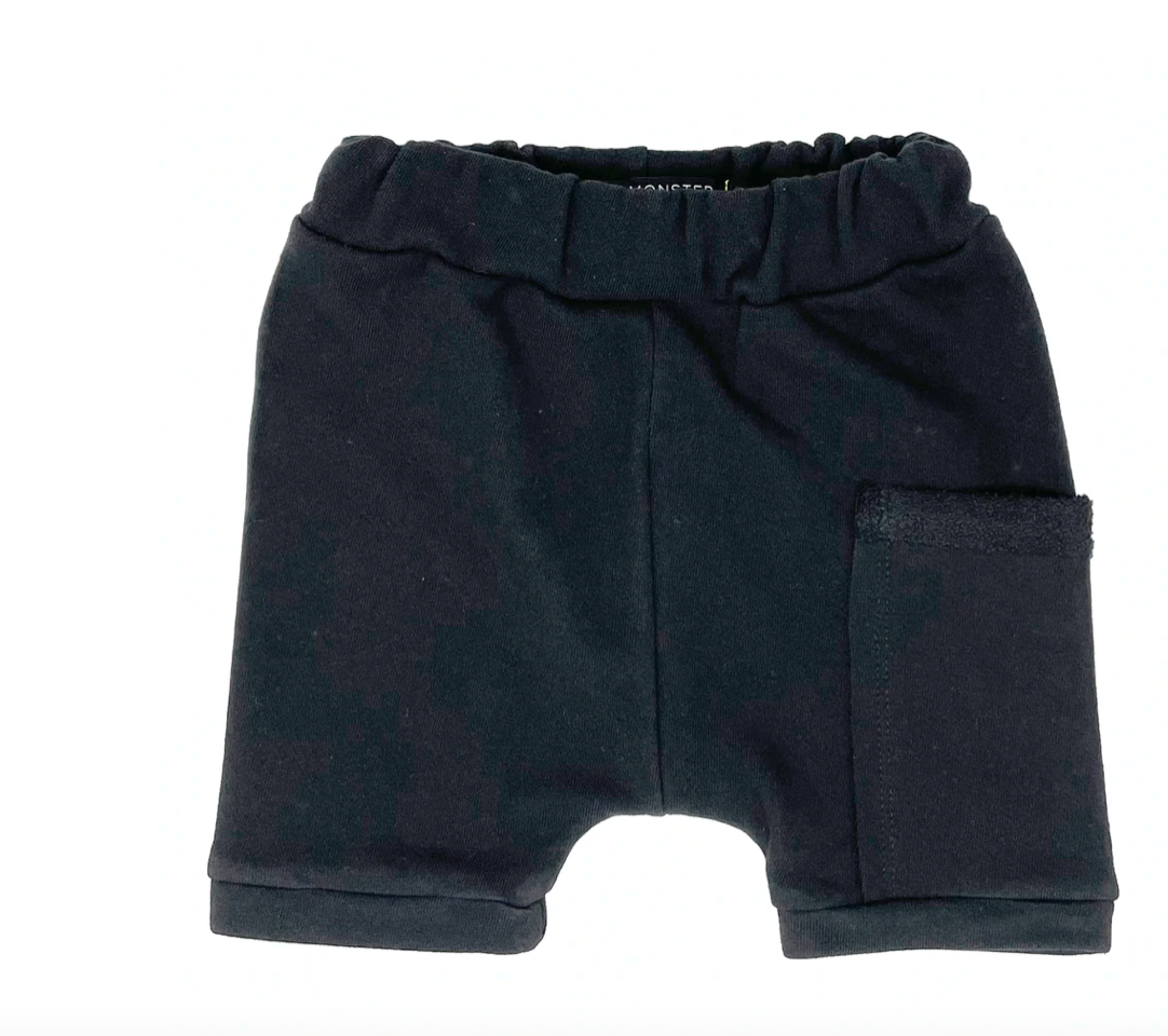 Super Duper Black Harem Shorts
