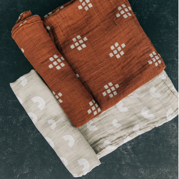mebie baby - Chestnut Muslin Swaddle