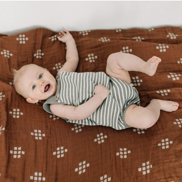 mebie baby - Chestnut Muslin Swaddle