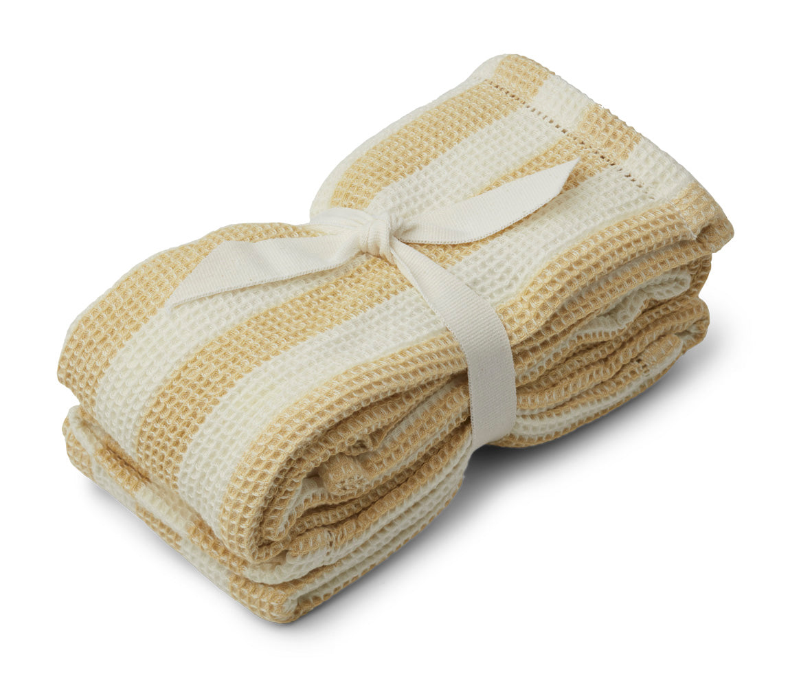 liewood - Leah Muslin Striped Cloth-2 Pack-Wheat Yellow