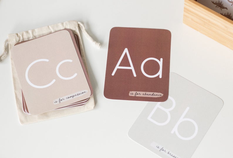 Oliver & Ko - Kindness Alphabet Cards-Clay