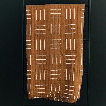 mebie baby - Mustard Lines Muslin Quilt