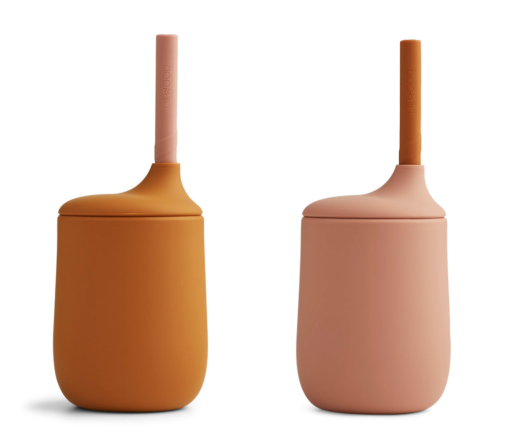 liewood - Ellis Sippy Cup 2 pack-Mustard/Dark Rose
