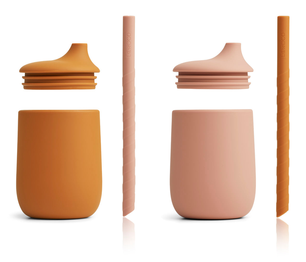 liewood - Ellis Sippy Cup 2 pack-Mustard/Dark Rose