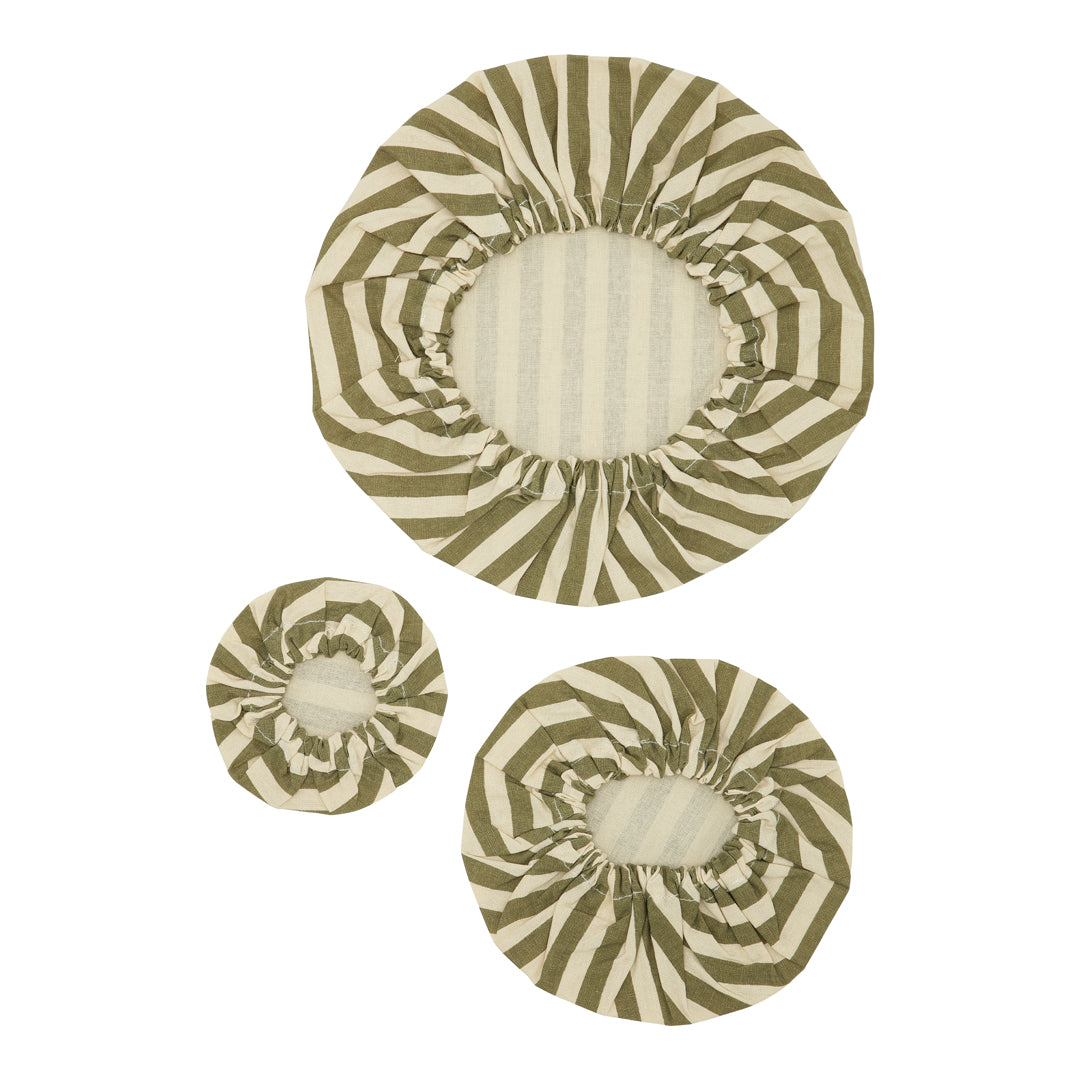 Cotton Covers-Olive Marine Stripe