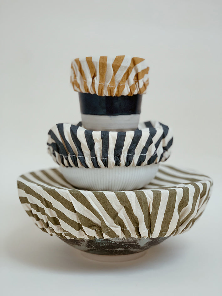 Cotton Covers-Mustard Marine Stripe